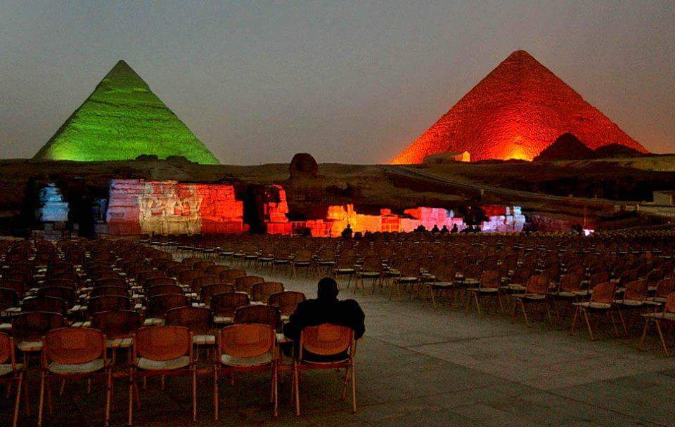 Sound and light Show at  Giza Pyramids Plateau